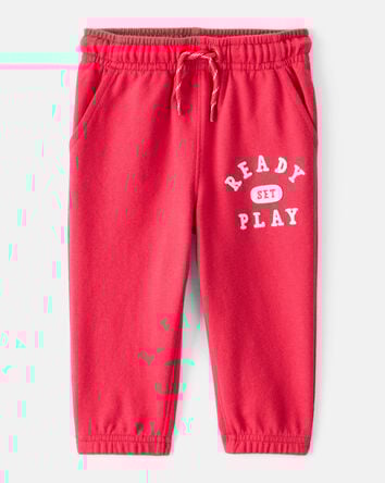 Baby Boy Ready Set Play French Terry Jogger - Red, 