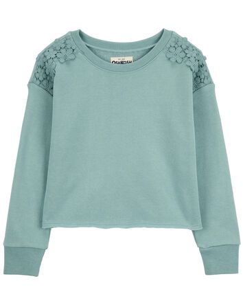 Kid Embroidered Fleece Pullover, 