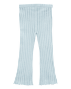 Baby Sweater Knit Pull-On Flare Pants - Blue, image 2 of 4 slides