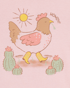 Baby 2-Piece Western Chicken 100% Snug Fit Cotton Pajamas - Pink, image 2 of 4 slides