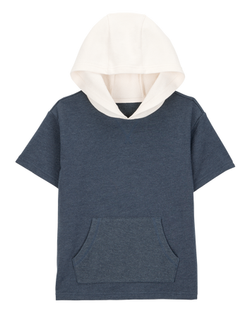 Kid Hooded French Terry Short-Sleeve Tee - Grey, 