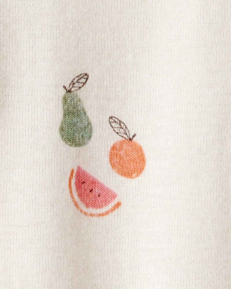 Baby Organic Cotton Fruit-Print Sleep & Play Pajamas, image 3 of 4 slides