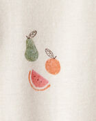 Baby Organic Cotton Fruit-Print Sleep & Play Pajamas, image 3 of 4 slides