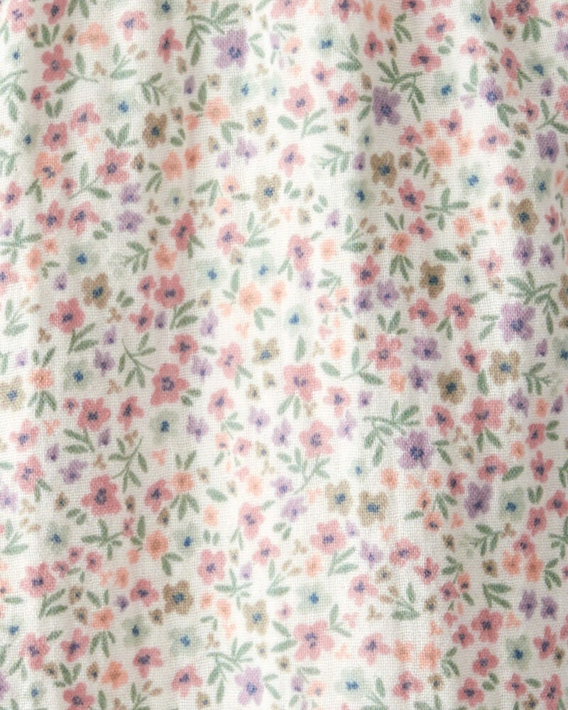 Toddler Organic Cotton Gauze Floral-Print Jumpsuit, image 3 of 4 slides