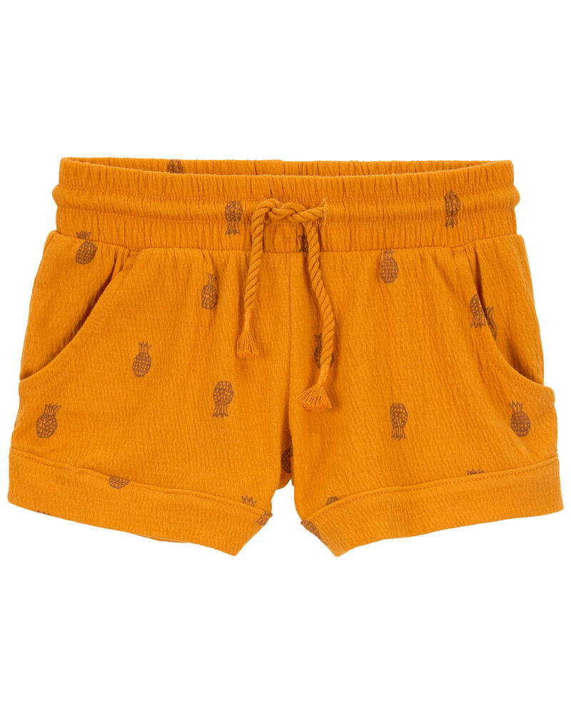 Toddler Pineapple Pull-On Knit Gauze Shorts, image 1 of 2 slides