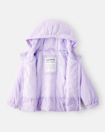 Baby Girl Long-Sleeve Midweight Jacket - Purple, 