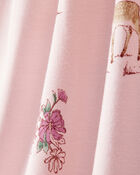 Baby Girl Deer & Floral Print PurelySoft Sleep & Play - Pink, image 6 of 8 slides