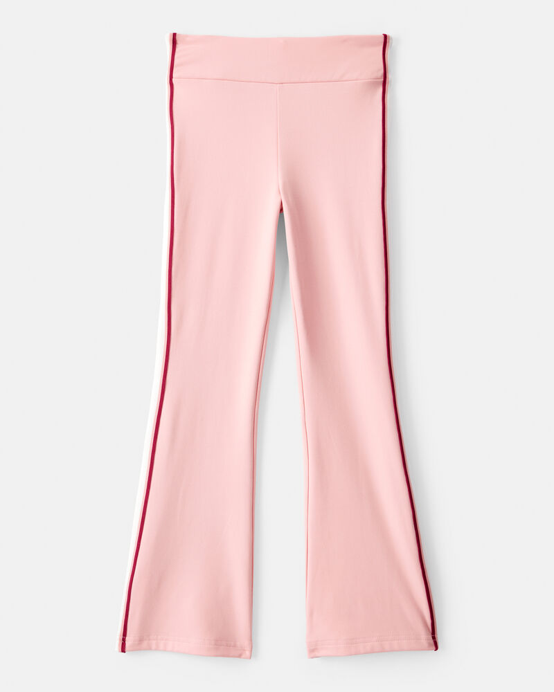 Girls Knit Flare Active Pants - Pink, image 2 of 5 slides