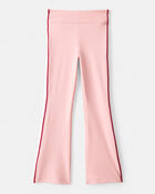 Girls Knit Flare Active Pants - Pink, image 2 of 5 slides