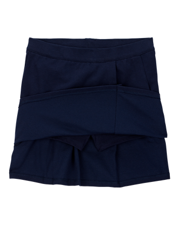 Kid Ponte Knit Uniform Skirt - Navy, 
