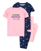 Kid 4-Piece Gamer Cotton Pajamas, image 1 of 4 slides
