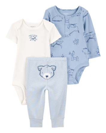 Baby Boy 3-Piece Bear Little Character Set® - Blue, 