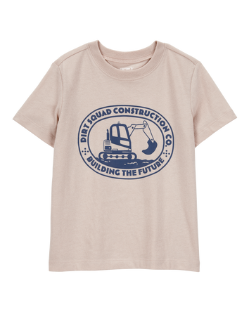 Toddler Construction Short-Sleeve Graphic Tee - Tan, 