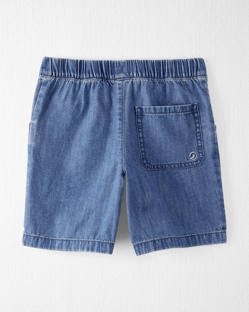 Kid Organic Cotton Chambray Shorts, image 2 of 5 slides