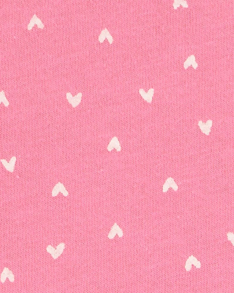 Hearts Peplum Short-Sleeve Tee - Pink, image 2 of 3 slides