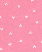 Hearts Peplum Short-Sleeve Tee - Pink, image 2 of 3 slides