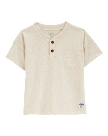 Toddler Pocket Henley Tee - Cream, 