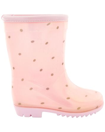 Toddler Polka Dot Rain Boots, 