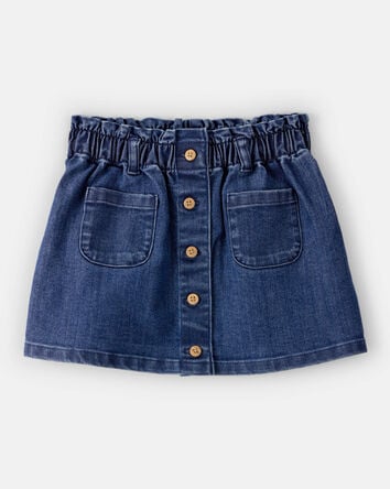 Toddler Girl Denim Button-Front Skirt - Blue, 