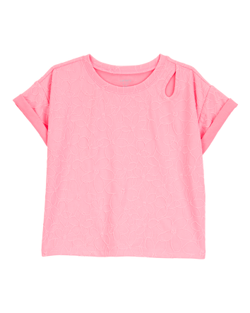 Girls Solid Short-Sleeve Tee - Pink, 