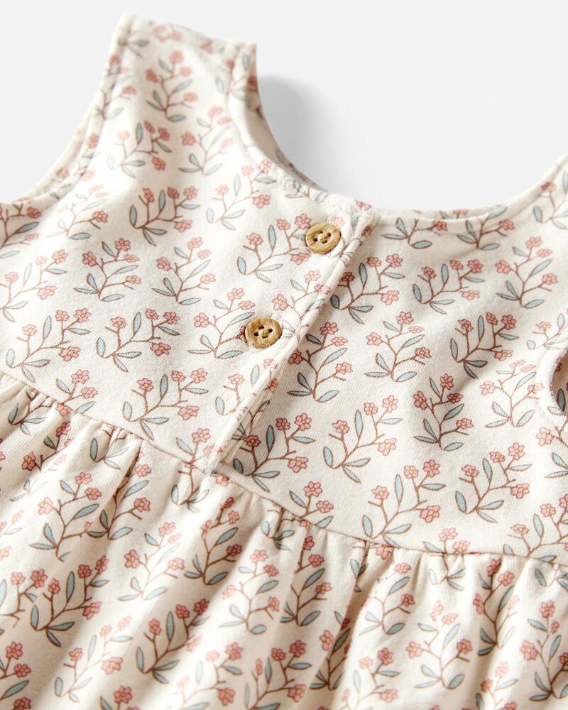 Baby Organic Cotton Floral-Print Dress, image 5 of 6 slides