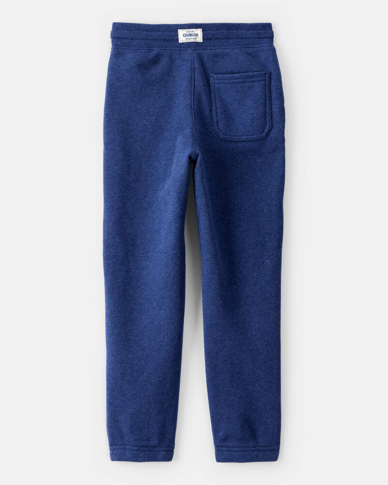 Boys Solid Fleece Drawstring Joggers - Blue, image 2 of 4 slides