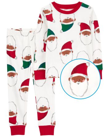 2-Piece Santa 100% Snug Fit Cotton PJs, 