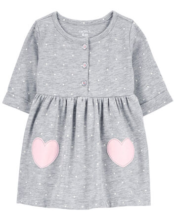 Baby Heart Jersey Dress, 