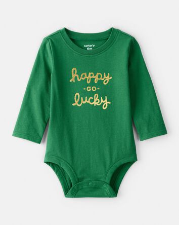 Baby St.Patrick's Day Long-Sleeve Graphic Bodysuit - Green, 