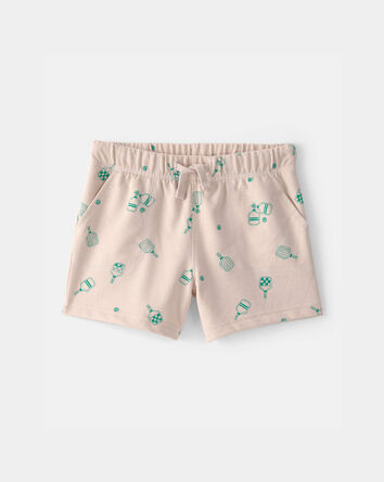 Toddler Boy Pickleball French Terry Shorts - Brown, 