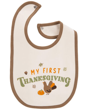 Baby My First Thanksgiving Teething Bib, 