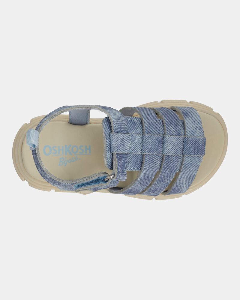 Toddler Girl Strappy Denim Sandals - Blue, image 4 of 7 slides