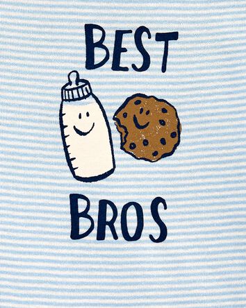Baby Best Bros Long-Sleeve Bodysuit, 