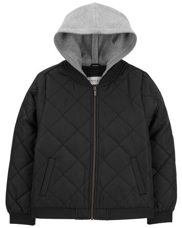 Kid Hooded Quilted Bomber, 