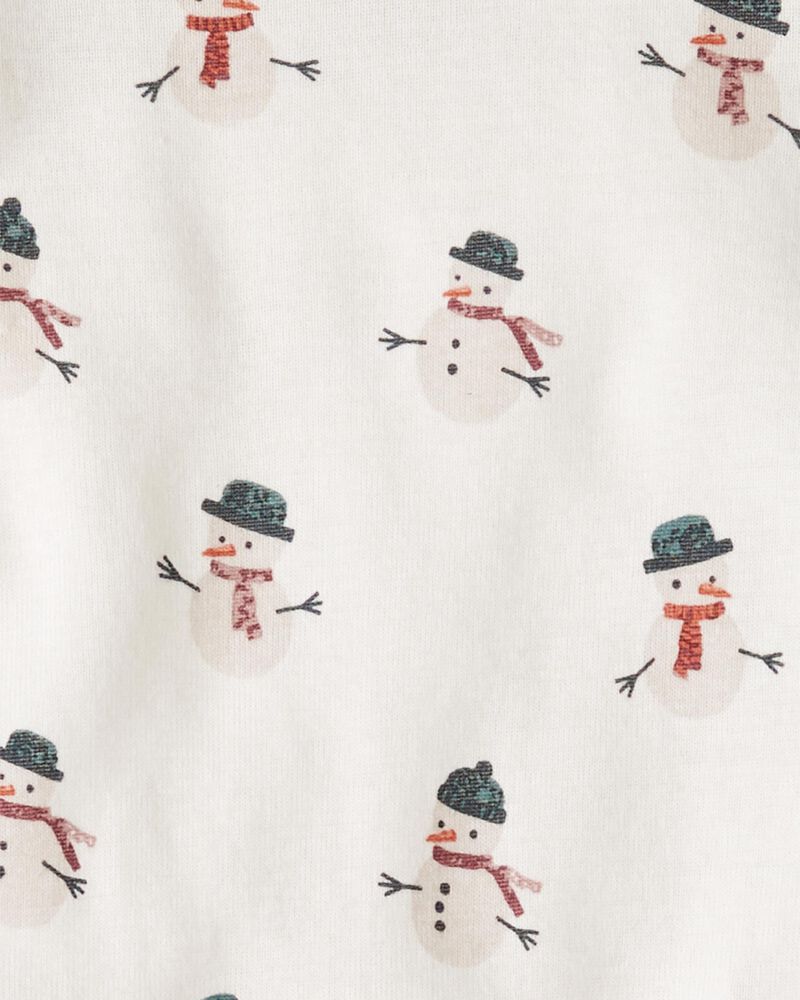 Baby Organic Cotton Pajamas Set in Snowman, image 3 of 4 slides
