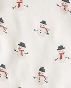 Baby Organic Cotton Pajamas Set in Snowman, image 3 of 4 slides