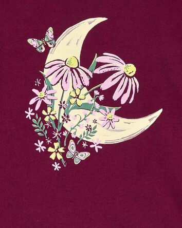 Kid Floral Moon Graphic Tee, 