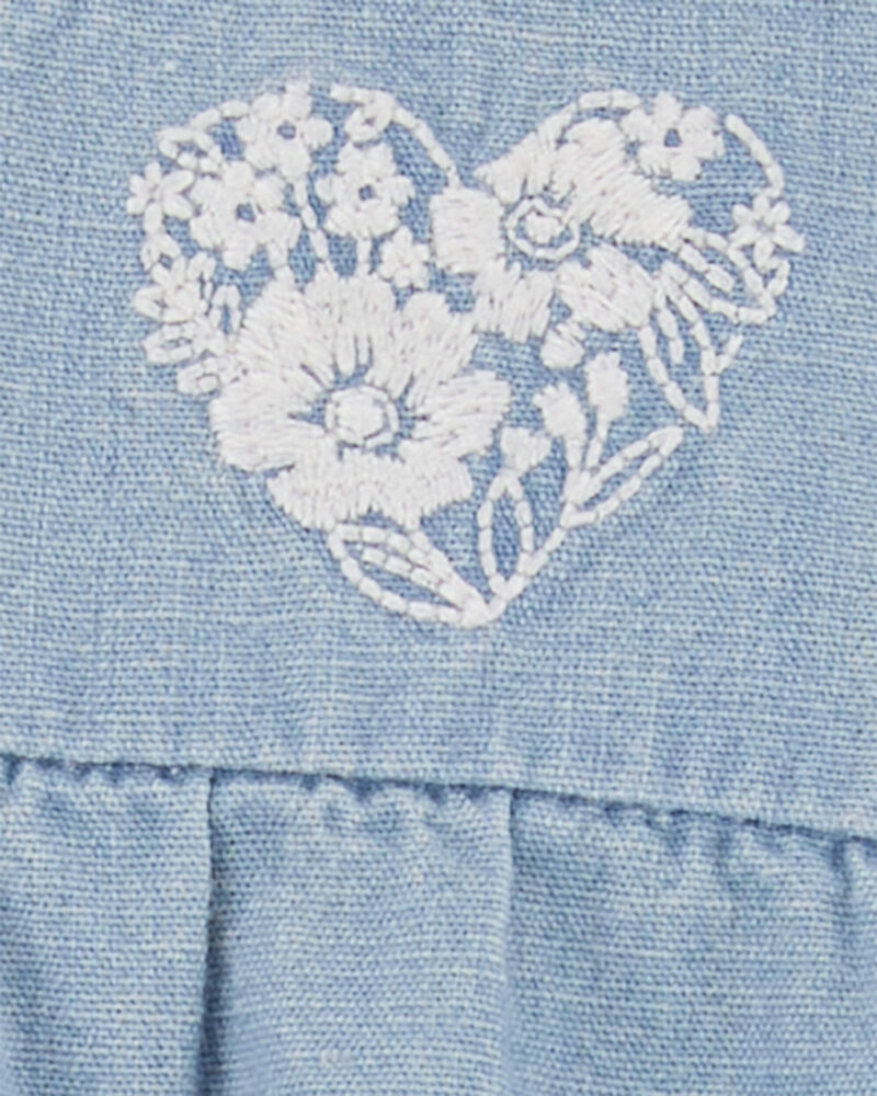 Baby Chambray Flutter Romper, image 3 of 4 slides
