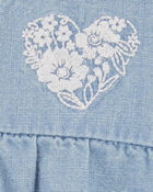 Baby Chambray Flutter Romper, image 3 of 4 slides