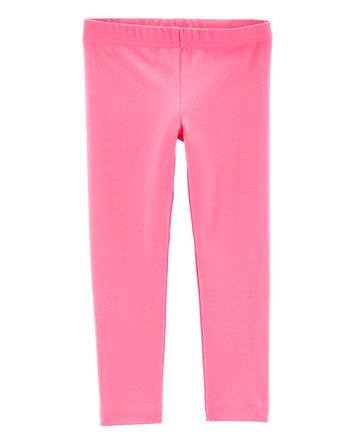 Toddler Girl Cotton Stretch Leggings - Pink, 