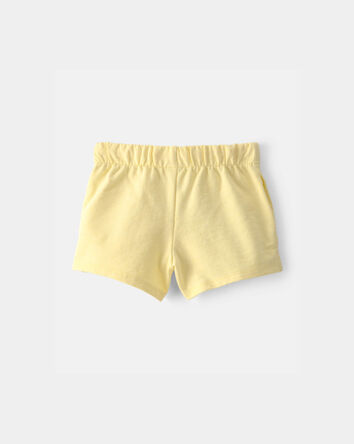 Toddler Girl French Terry  Shorts - Yellow, 