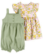 Baby 3-Piece Dress & Romper Set, image 1 of 5 slides