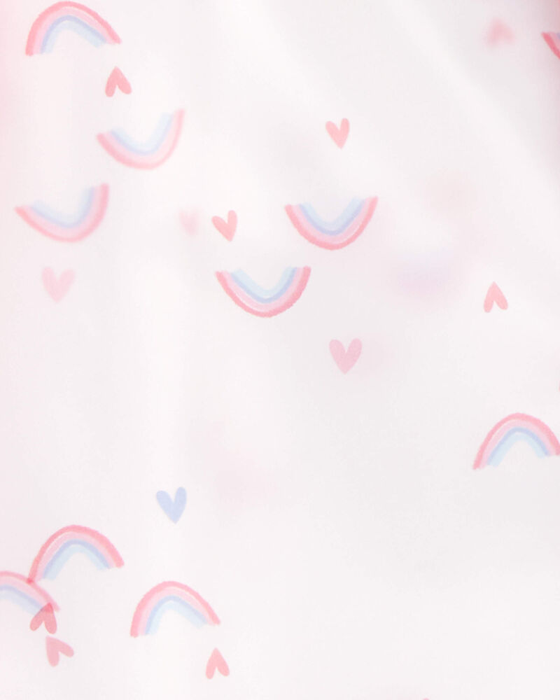 Toddler Rainbow Translucent Rain Jacket - Pink, image 2 of 2 slides