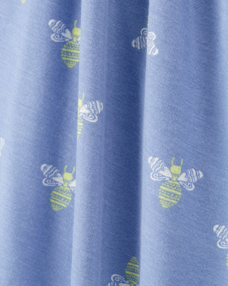 Baby Bee Print Zip-Up PurelySoft Sleep & Play Pajamas, image 2 of 4 slides