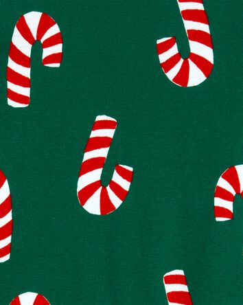 2-Piece Christmas Candy Cane 100% Snug Fit Cotton Pajamas, 