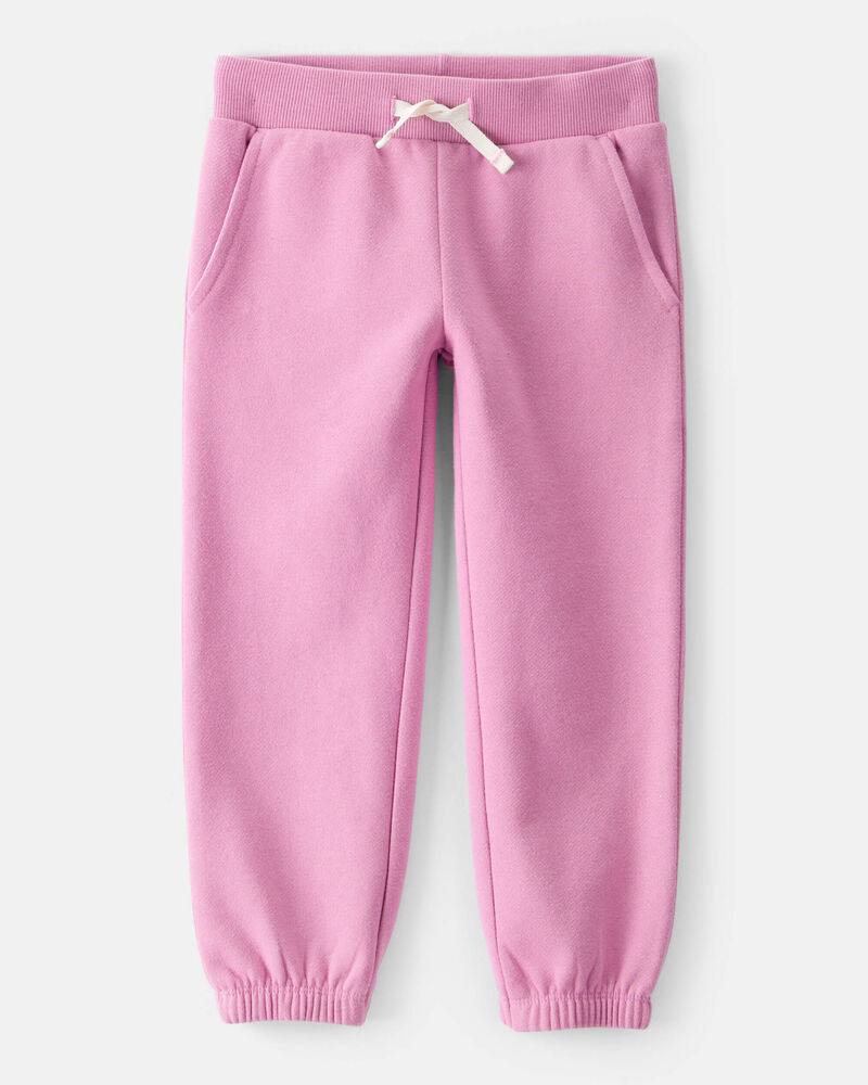 Toddler Girl Cotton Joggers - Pink, image 1 of 4 slides