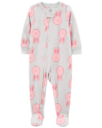 Toddler 1-Piece Animals Fleece Footie Pajamas, 