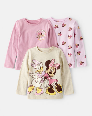 Toddler Girl 3-Pack Disney© Minnie Mouse Long-Sleeve Graphic Tees, 