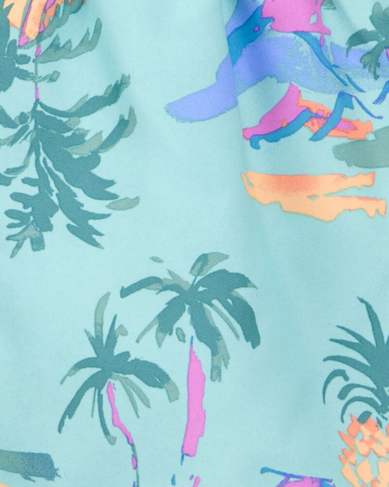 Toddler Tropical-Print Pull-On Swim Trunks, image 3 of 4 slides