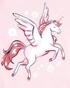 Kid 4-Piece Unicorn Cotton Pajamas, image 2 of 4 slides